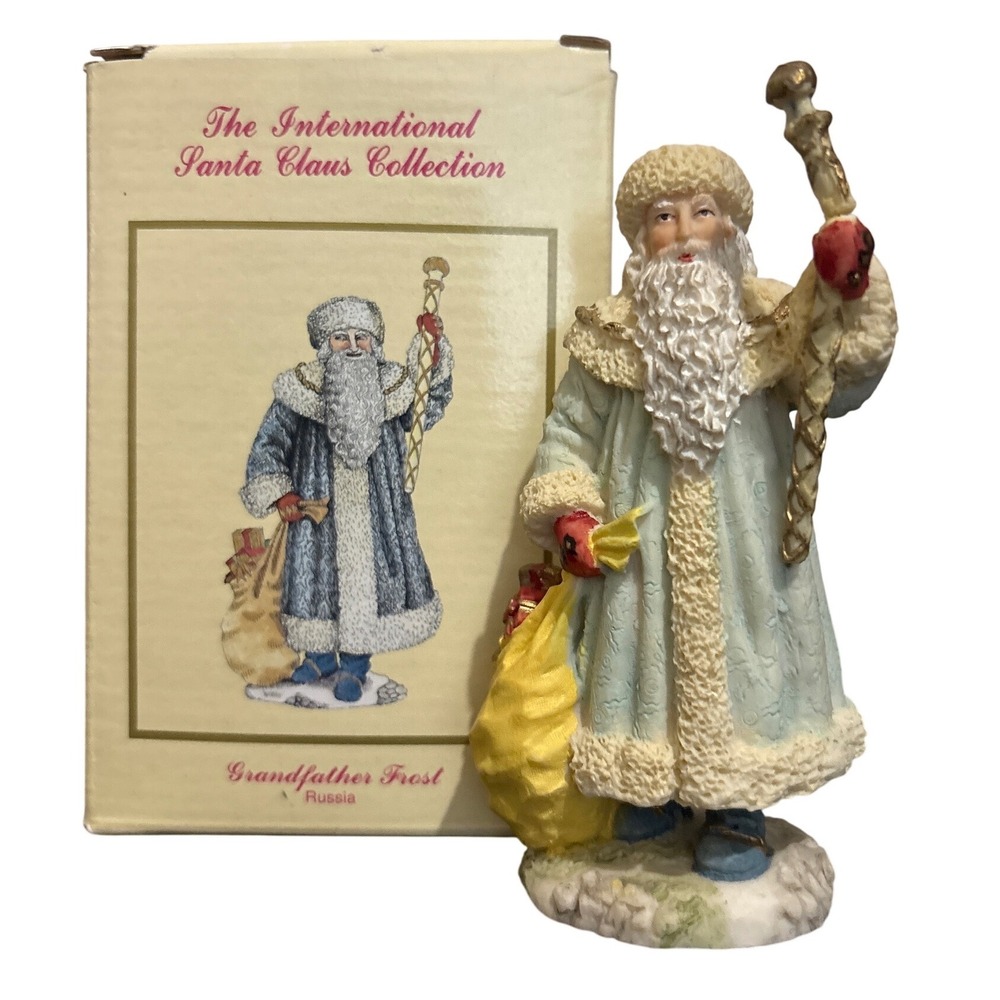VTG Internat'l Santa Claus Collection Grandfather Frost Russia Figurine Ornament